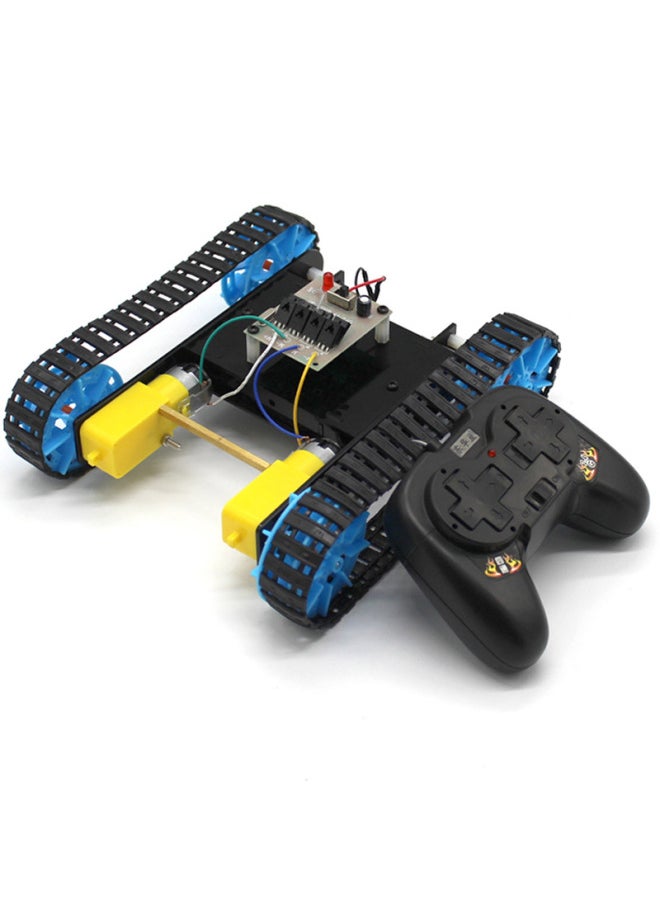 null - DIY Tank Body Student Handmade Technology Small Production Remote Control Tank Assembly Model Teaching Aids Car Kit-颜色:DIY坦克车体-塑料(带遥控装置) - Image 1