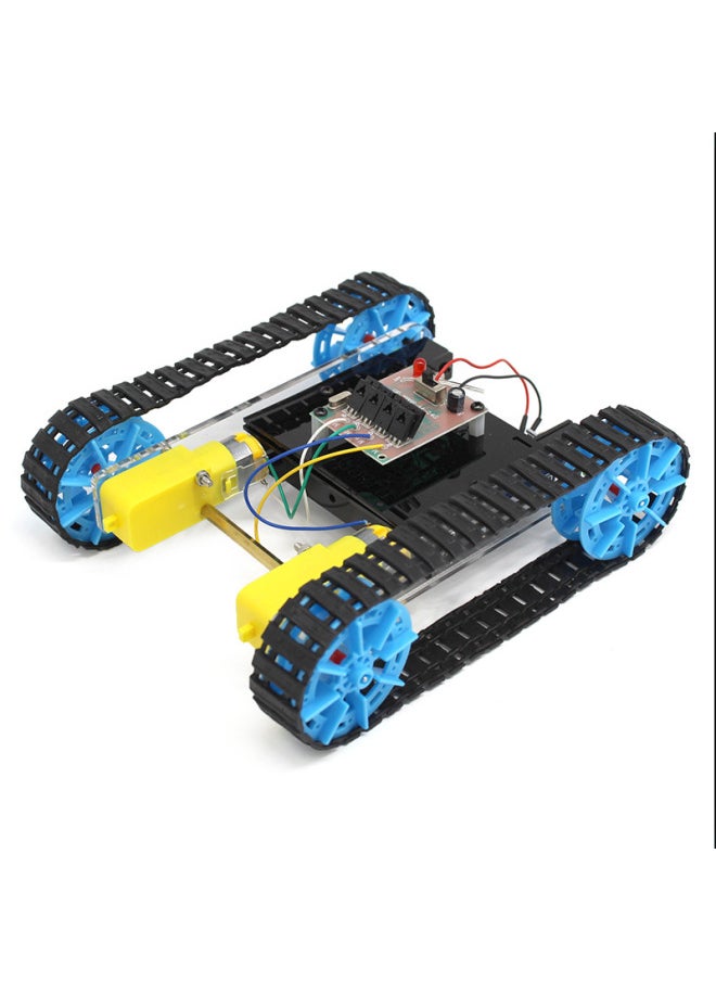 null - DIY Tank Body Student Handmade Technology Small Production Remote Control Tank Assembly Model Teaching Aids Car Kit-颜色:DIY坦克车体-塑料(带遥控装置) - Image 1