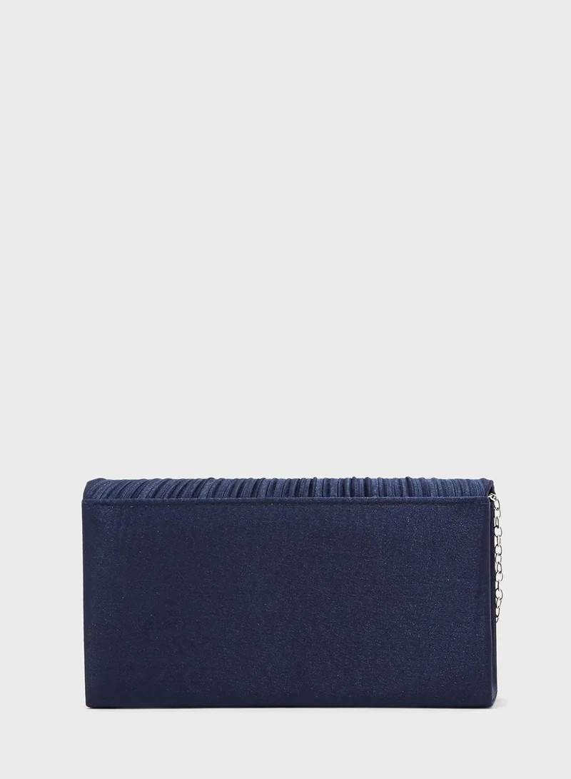 Ella Limited Edition Pleated Satin Clutch Bag