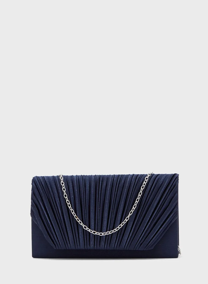 Ella Limited Edition Pleated Satin Clutch Bag
