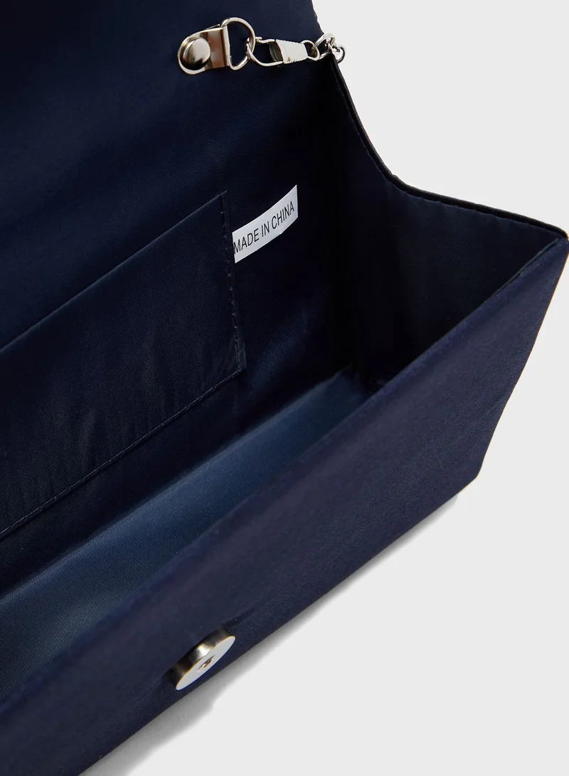 Ella Limited Edition Pleated Satin Clutch Bag