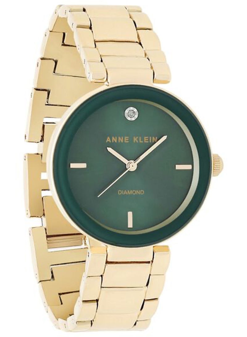 ANNE KLEIN ساعة آن كلاين النسائية التناظرية من الفولاذ المقاوم للصدأ AK1362GNGB  - Image 5