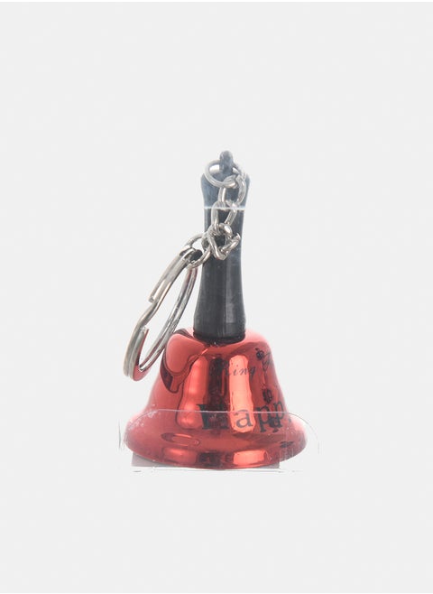 Shiny Metal Small Hand Bell Keychain with Keychain(HaPPy)