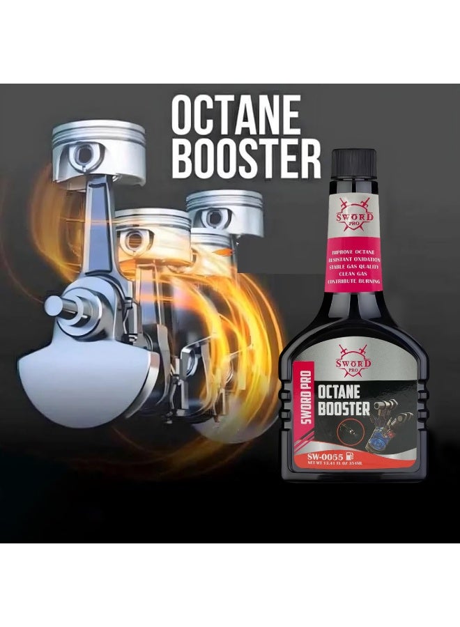 SWORD PRO SW-0055 Octane Booster 354ml – Increases Octane Rating, Improves Combustion, Reduces Knocking, Enhances Acceleration, Cleans Fuel System & Intake Valves, Compatible with All Gasoline Engines, One Bottle Treats Full Tank - Image 3