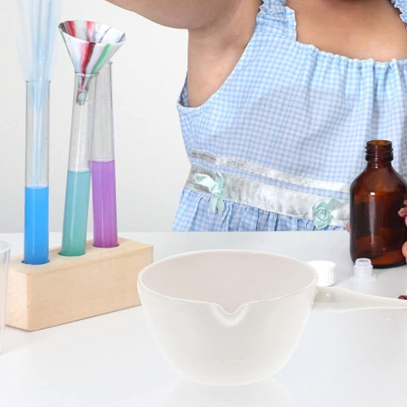 klarako Porcelain Round Bottom Evaporating Dish Water Ladle Lab Evaporation Dishes Laboratory Evaporating Basins Porcelain Mixing Bowl Egg Beating Bowl Bath Spoon Egg Bowl Ceramics Flat - Image 3