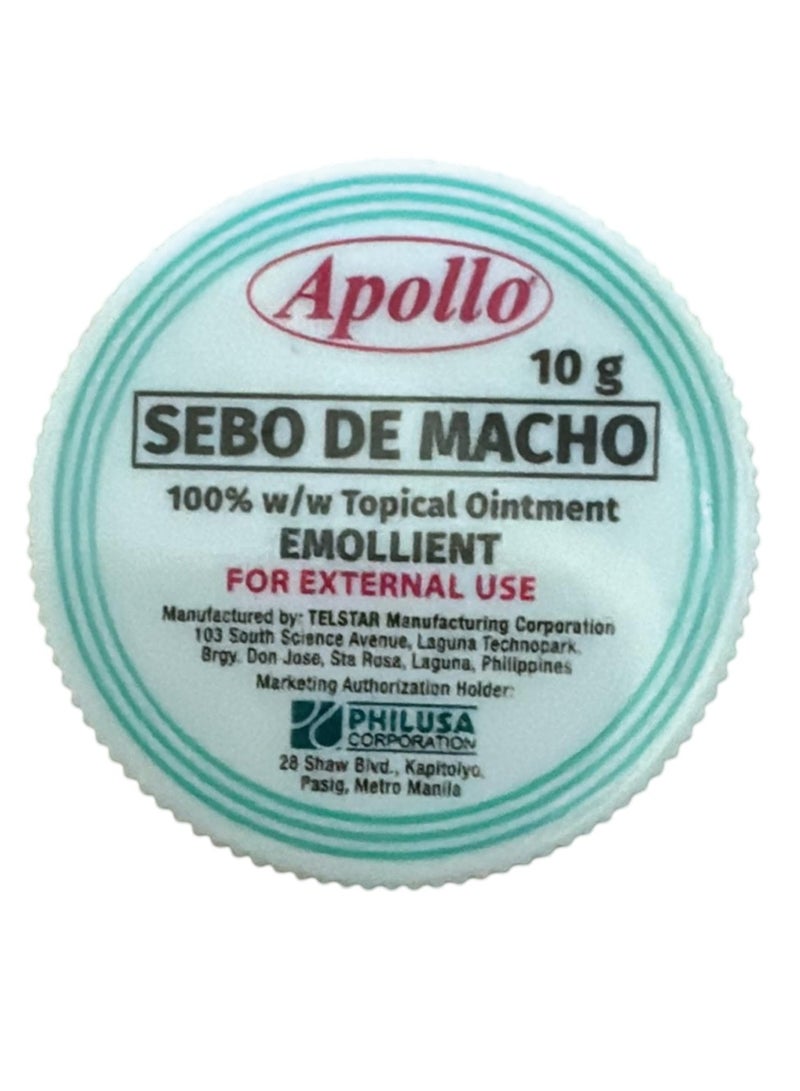 Apollo Sebo De Macho Topical Ointment Emollient 10g