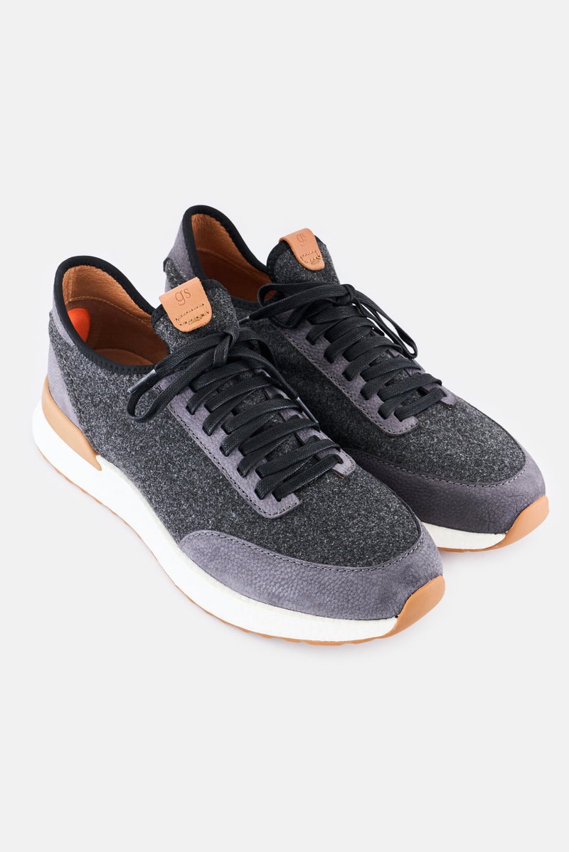 Gentle Souls Men Medium Laurence Stretch Jogger Lace Up Casual Shoes, Dark Grey - Image 2