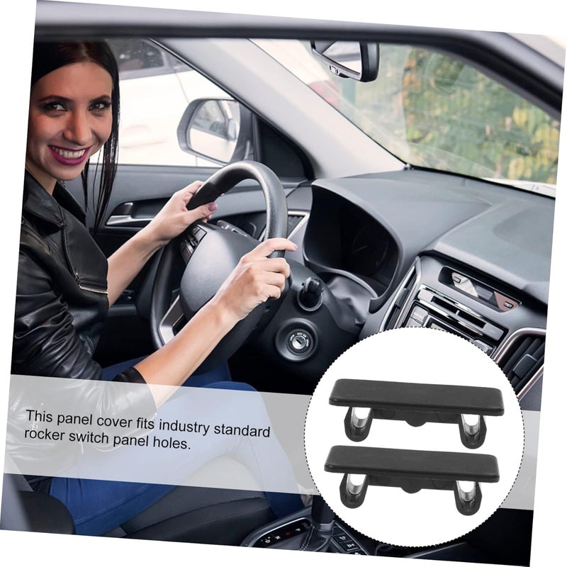 8Pcs Black Automotive Toggle Switch Hole Cover Rocker Panel Plug Durable Replacement - Image 5