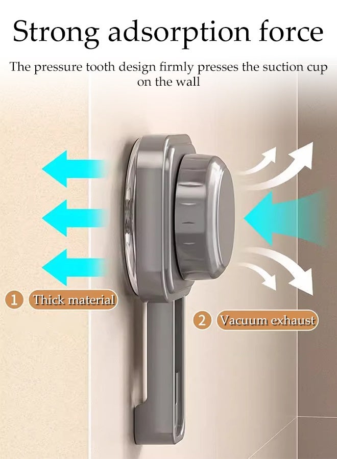 DUNISO حامل صابون مزدوج الطبقة، حامل صابون مثبت على الحائط، طبق صابون مع كوب شفط، حامل إسفنجة صابون قابل للإزالة ذات تصريف ذاتي، مقاوم للماء والرطوبة، بدون حفر، للحمام والدش، حوض الاستحمام ومغسلة المطبخ - Image 3