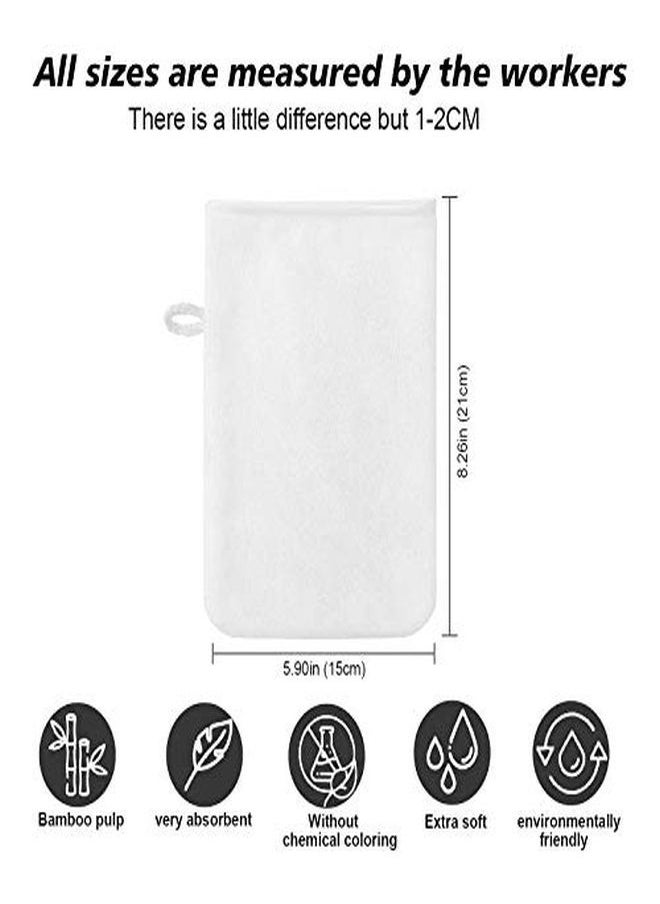 Phogary - 10 Pack Microfiber Body Wash Mitts, Soft Face Mitten, Bath Spa Cloth, Reusable Makeup Remover Mitt Gloves, European Style Wash Cloth,6×8Inch (White) - Image 1