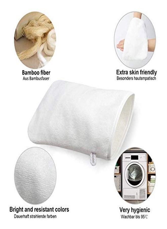 Phogary - 10 Pack Microfiber Body Wash Mitts, Soft Face Mitten, Bath Spa Cloth, Reusable Makeup Remover Mitt Gloves, European Style Wash Cloth,6×8Inch (White) - Image 1