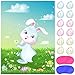 ASTARON Pin The Tail on The Bunny Game for Birthday Party Easter Party Game with 24 pcs Tail Stickers for Happy Easter Party Decoration Supplies - Image 2