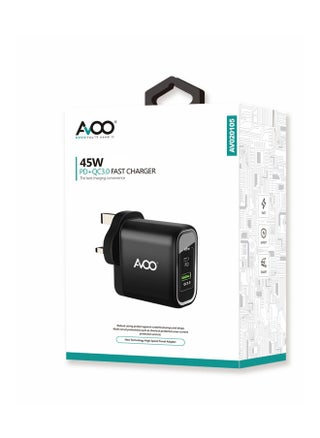 45W USB and Type C Fast Charger PD Dual Port Power Delivery 3.0 Adapter Plug for iPhone 12 11 Pro Max X XR XS 8 SE 2020 iPad Samsung S20 Huawei P40 P30, Black - pzsku/Z0BB41108C252B75974AAZ/45/_/1733583934/e43468aa-f09f-42e0-8d1e-f3b615e27a15