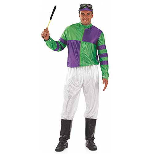 Fun Shack Horse Jockey Costume for Men, Adult Jockey Halloween Outfit, Equestrian Theme Dress-Up, Race Day Attire, Large - Image 1