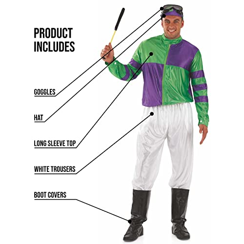 Fun Shack Horse Jockey Costume for Men, Adult Jockey Halloween Outfit, Equestrian Theme Dress-Up, Race Day Attire, Large - Image 3