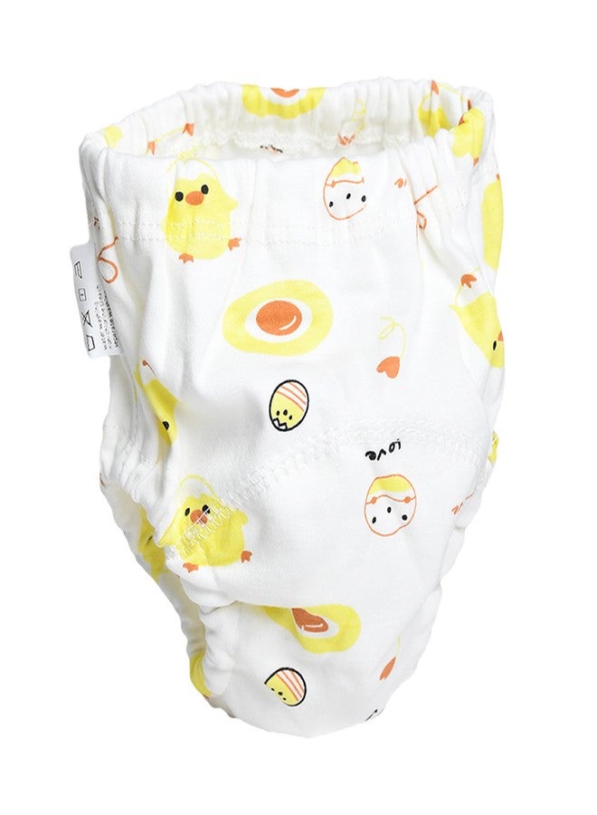 THE LITTLE LOOKERS Potty Training Pants for Babies I Reusable & Waterproof Pull up Underwear | Cloth Diaper for Babies for 1 Years - 2 Years - White - Duck (Pack of 1)