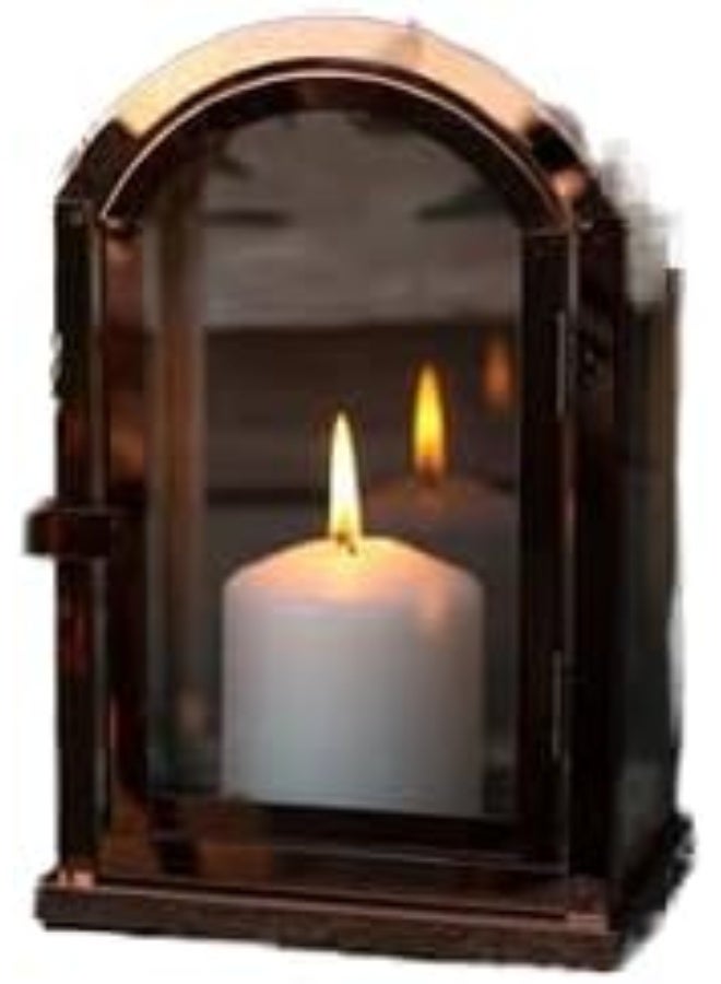 Outdoor Hurricane Dome Candle Lantern Set Rose Gold 19X9.5X9.5Cm Rose Gold  - Image 1