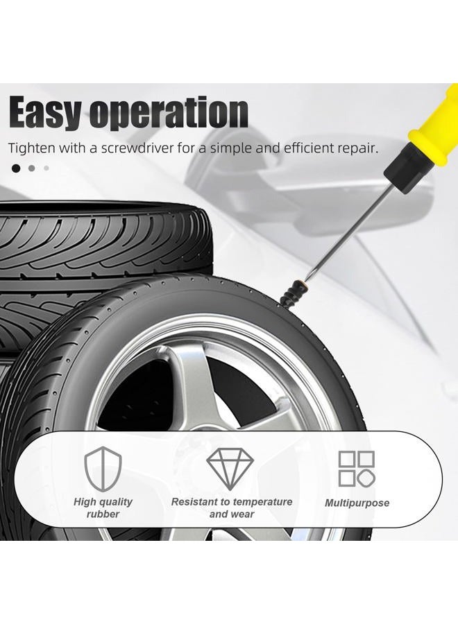 MEANLIN 40PCS Tire Repair Rubber Nail, Vacuum Tire Repair Rubber Screws Black, Fast Tool Self-Service Tire Repair Nail, for Car Motorcycle Fast Tire Repair Tools (40L+Screwdriver) - Image 4