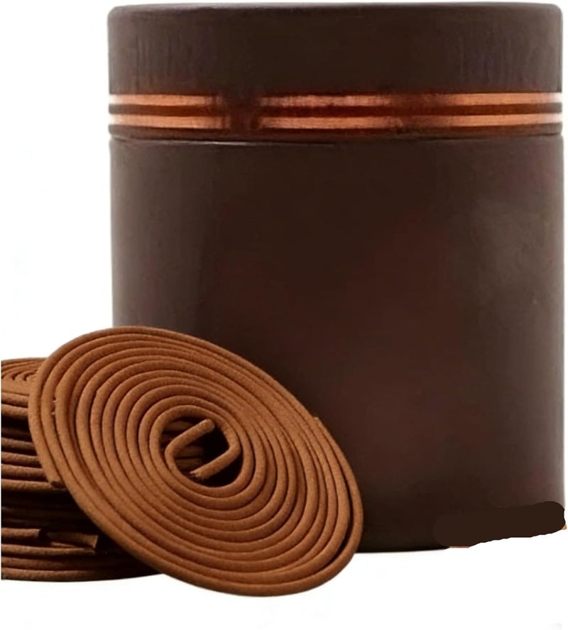 48 Plates Natural Sandalwood Coil Incense Eaglewood Wormwood Aromatherapy(1box Sandalwood) - Image 1