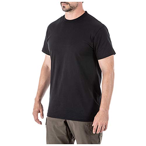 5.11 Tactical Men's Utili-T Crew Neck Shirt, 3-Pack, Breathable Cotton Fabric, Black, Large, Style 40016 - Image 4