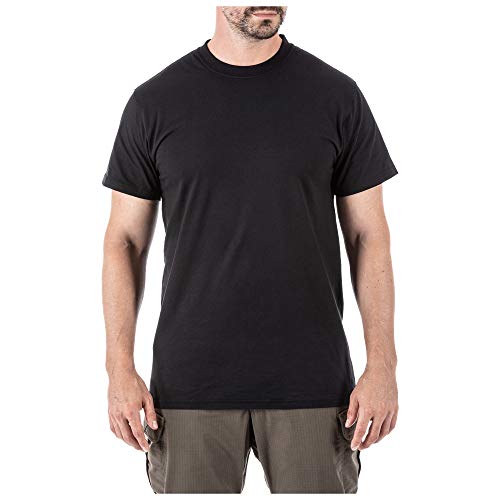 5.11 Tactical Men's Utili-T Crew Neck Shirt, 3-Pack, Breathable Cotton Fabric, Black, Large, Style 40016 - Image 2