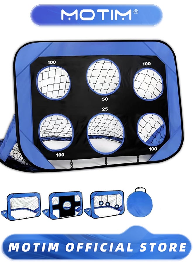 Motim Soccer Goal Net 4 Modes Children's Football Goals Compact Football Gate Soccer Net for Children's Football Training - Image 1