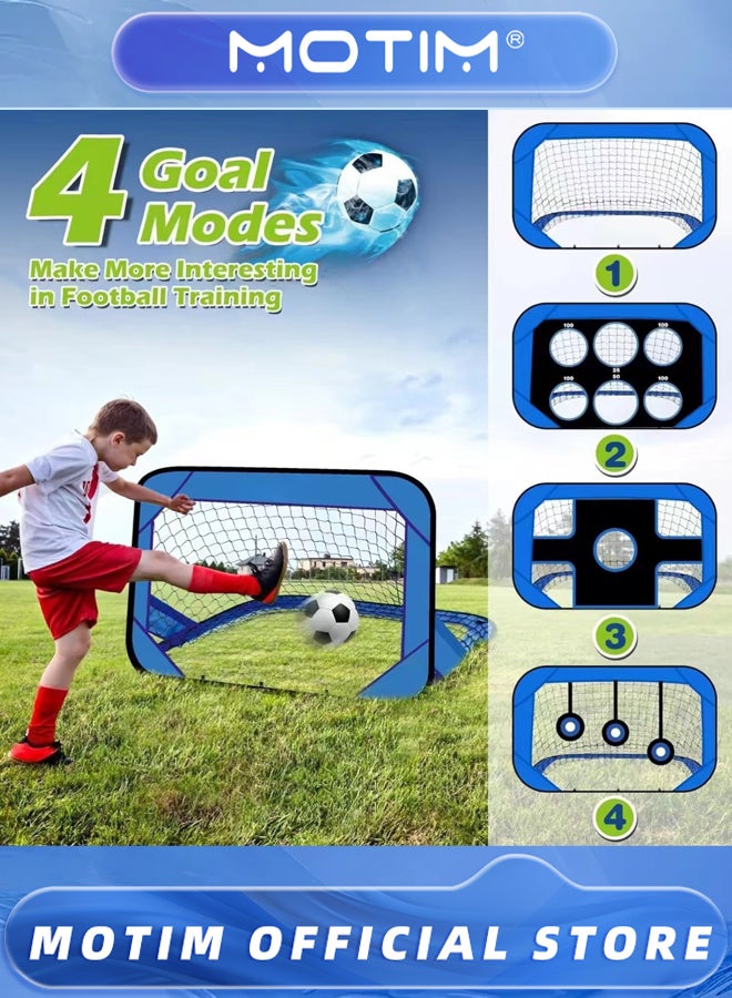 Motim Soccer Goal Net 4 Modes Children's Football Goals Compact Football Gate Soccer Net for Children's Football Training - Image 2