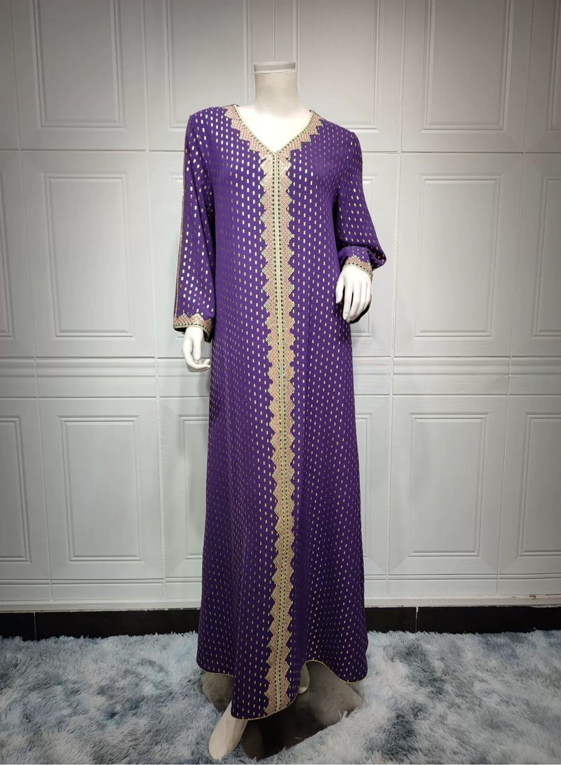 general AB146 Middle Eastern Women's 2077 Summer Embossed Robe Dress - Image 1