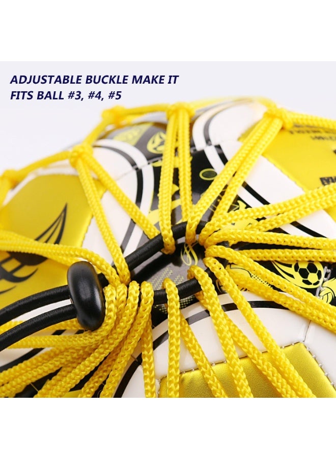 COYO Handle Solo Soccer Kick Trainer with New Ball Locked Net Design, Soccer Ball Bungee Elastic Training Juggling Net (Fits Ball Size 3, 4, 5) - Image 2