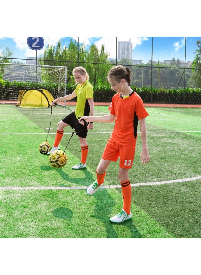 COYO Handle Solo Soccer Kick Trainer with New Ball Locked Net Design, Soccer Ball Bungee Elastic Training Juggling Net (Fits Ball Size 3, 4, 5) - Image 4