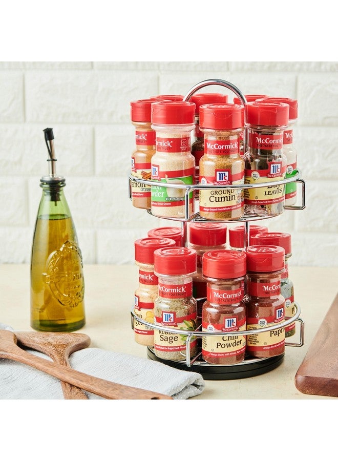McCORMICK McCormick Two Tier Chrome 16 Piece Spice Rack Organizer with Spices Included, 26.09 oz  - Image 3