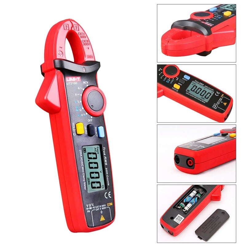 يوني تي مقياس المشبك الرقمي UNI-T UT210D للتيار المتردد/المستمر، الجهد، المقاومة والسعة - Image 4