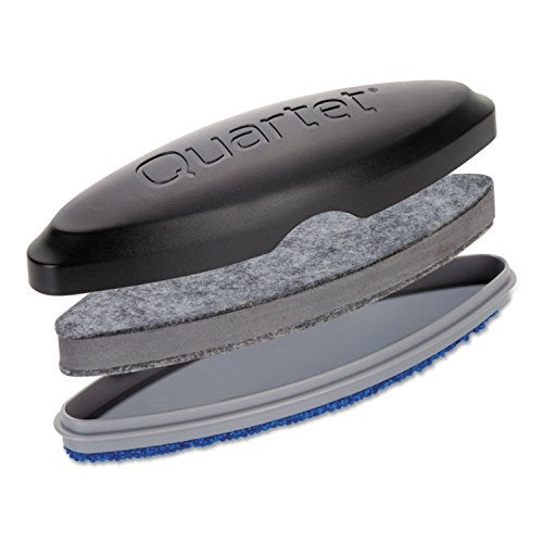 Quartet Eraser, Premium, 3-In-1, Whiteboard/Chalkboard, Magnetic, 6-1/2"x1-3/8", Black (BFEB3) - Image 2