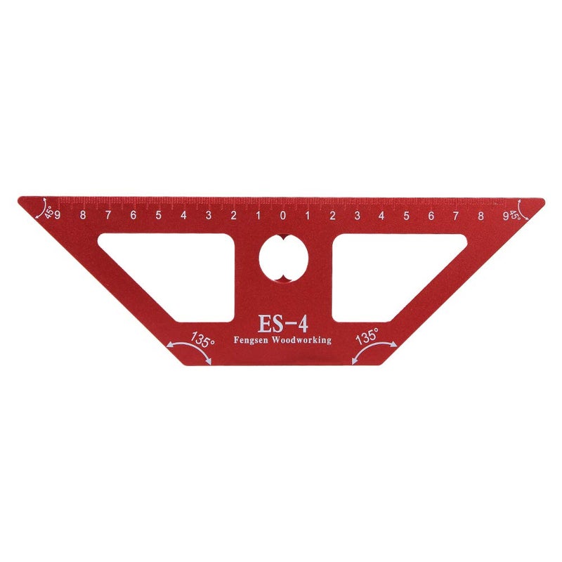 Aluminum Alloy Woodworking Ruler, Hand Operated Measuring Tool, Small Size, ES - 4 Model - Precision Scale, Quality Craftsmanship, Ideal for Woodworking and Hardware Use - Image 1