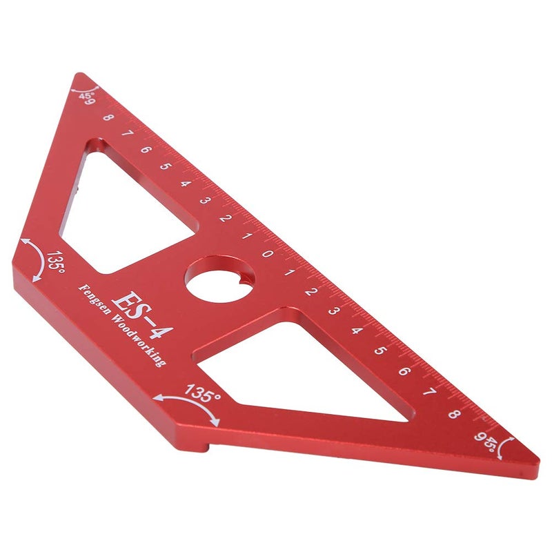 Aluminum Alloy Woodworking Ruler, Hand Operated Measuring Tool, Small Size, ES - 4 Model - Precision Scale, Quality Craftsmanship, Ideal for Woodworking and Hardware Use - Image 2