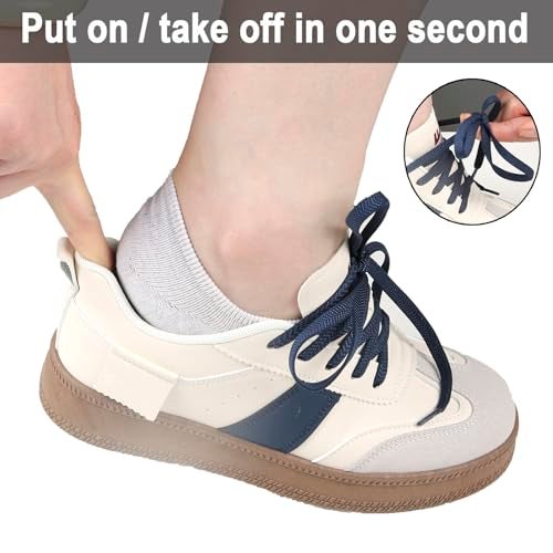 ZHENTOR Elastic No Tie Shoe Laces for Sneakers, Stretch Tieless Shoelaces for Kids and Adults, Flat Athletic Shoes Strings (black, 47"(120cm)) - Image 3