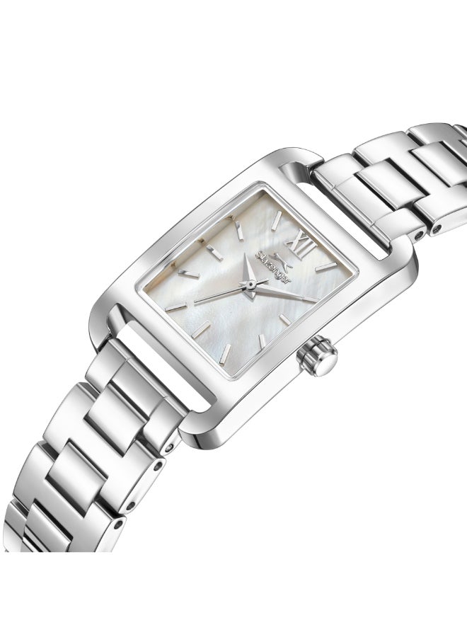 سلازنجر ساعة يد نسائية معدنية بعقارب - Image 2