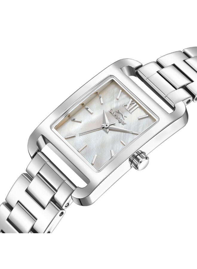 سلازنجر ساعة يد نسائية معدنية بعقارب - Image 5