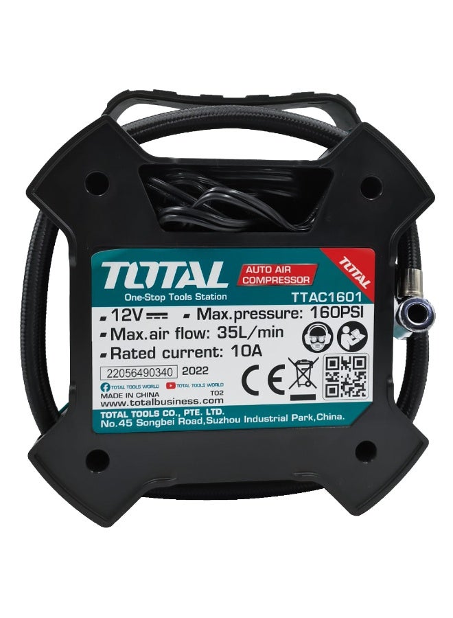 TOTAL TTAC1601 12V Portable Digital Air Compressor Pump, 160 PSI Tire Inflator with Digital Pressure Gauge, Auto Shut-Off, LED Light, 35L/min Air Flow, Car Tyre Inflator for Cars, Bikes, SUVs and Sports Equipment - Image 5