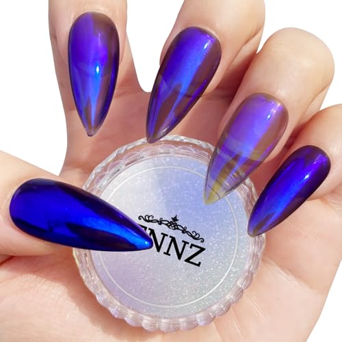 FNNZ Unicorn Chrome Nail Powder Aurora Unichrome Mermaid Aurora Pigment Pearlescent Nail Art Glitter Dust Decoration for Home DIY Salon Manicure Galactic Dream - Image 1