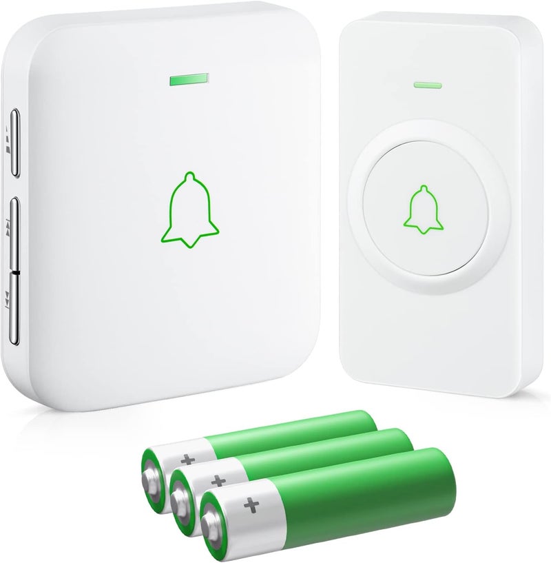 AVANTEK Wireless Door Bell, WA-11 Waterproof Battery Operated Doorbell Chime Operating at 1000 Feet, Portable Door Chime kit with 52 Melodies, 5 Volume Levels, and CD Quality Sound - Image 1
