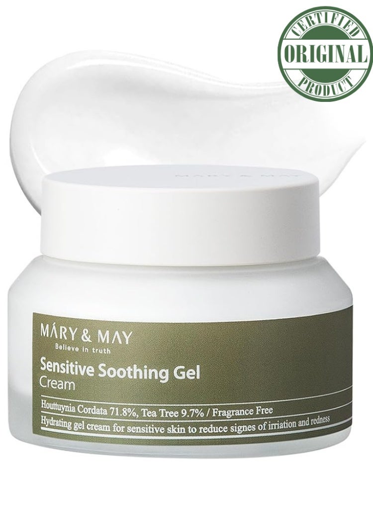 MARY & MAY Mary&May Sensitive Soothing Gel Cream for Redness, Irritation & Barrier Repair - Image 1