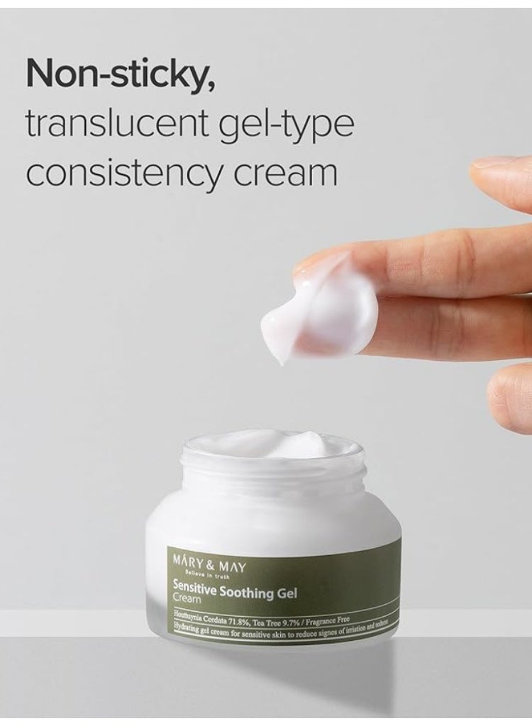 MARY & MAY Mary&May Sensitive Soothing Gel Cream for Redness, Irritation & Barrier Repair - Image 4