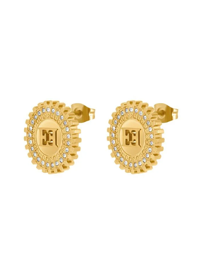 ESCADA Naomi Gold Plated 316L Stainless Steel Stud Earrings for Women