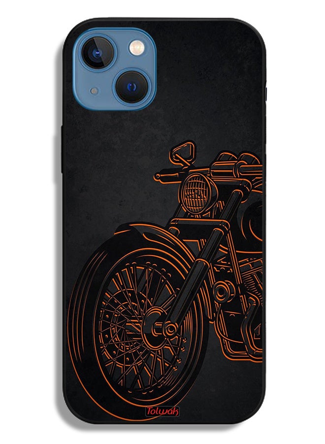 Tolwak Apple iPhone 13 Protective Case Vintage Bike - Image 2