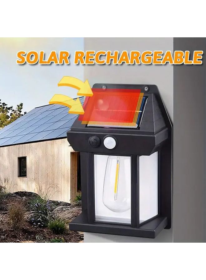 2pcs Solar Wall Lamp Motion Sensor Outdoor Garden Lights Yellow White LED - Image 5