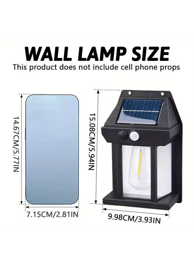 2pcs Solar Wall Lamp Motion Sensor Outdoor Garden Lights Yellow White LED - Image 3
