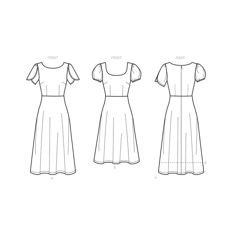 New Look Misses' Dress Sewing Pattern Kit, Code N6693, Sizes 4-6-8-10-12-14-16 - Image 3