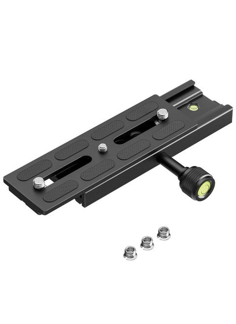 Quick Release Plate with Clamp Set, 150mm QR Plate with Clamp Adapter, 3/8" 1/4" Screw, Bubble Levels, 3/8" to 1/4" Thread Adapter, Compatible with Arca Swiss Tripod Monopod Ball Head, QR150