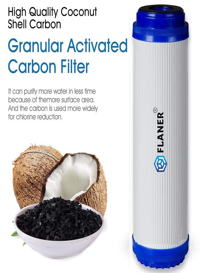 Flaner CTO GAC PP Spun Carbon Filter of 10 inch Set Sediment Water Filter Replacement Cartridge for Under Sink and Commercial RO Water Purifier (Pack of 3) - Image 2